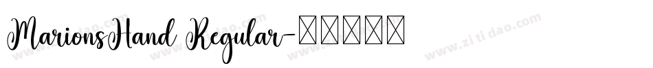 MarionsHand Regular字体转换